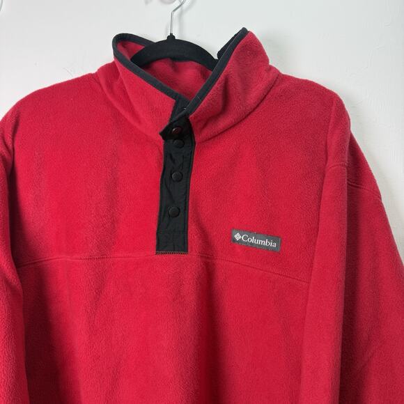 Columbia Fleece Sweater Sz 3XL Holiday Pullover Half Button Outdoor Hiking Warm - Picture 2 of 12